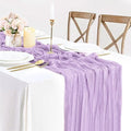 Lilac Purple Cheese Cloth Table Runner Boho Romantic 10ft Gauze Cheesecloth Table Runner for Baby Shower Decoration Wedding Bridal Shower Fall Thanksgiving Table Decor