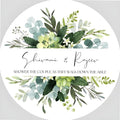 Custom Stickers for Weddings, Birthdays & Businesses - Personalized Labels with Your Logo - Waterproof, Fade and Heat Resistant - Pack of 100-1000 (Wreath Q, 1.5 Inch)