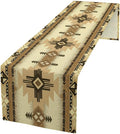 Aztec Table Runner Southwestern Ethnic Style Geometric Navajo Tribe Abstract Pattern Vintage Rustic Table Dinner Table Runner 13x60 Inch