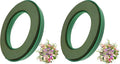 DOITOOL Flower Foam Ring with Suction Cup Car Flower Mud Green Wet Foam Blocks Round Floral Foam Blocks Artificial Floral Arrangements Mud for Florist Wedding Car Holiday Decoration 140g (Pack of 2)