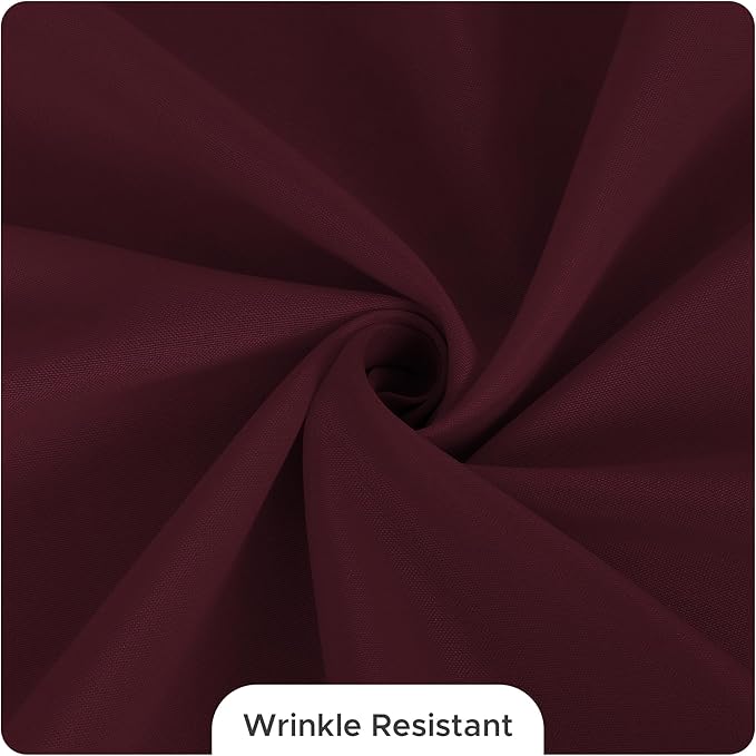 Fitable 8 Pack Round Tablecloths: Stain Resistant Wrinkle Free Circle Table Clothes, Washable Reusable Polyester Table Covers for Wedding Party Birthday Banquet Reception(Burgundy, 84 Inch)