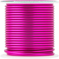 Mandala Crafts 13 Gauge Anodized Aluminum Craft Wire for Jewelry Making - 60 FT Colored Flexible Magenta Wire - Bendable for Bonsai Armature Crafting Sculpting