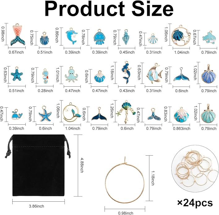 Wine Glass Charms Wine Charms for Stem Glasses Glass Markers Identifiers Tags for Christmas Tasting Party Favors Decorations