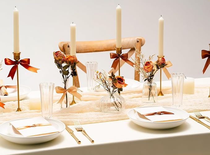 Brown Satin Ribbon 1-1/2 Inch 50 Yards Double-Faced Polyester Ribbons for Gift Wrapping Crafts Flower Bouquet Wedding Paper Christmas Holiday Decor