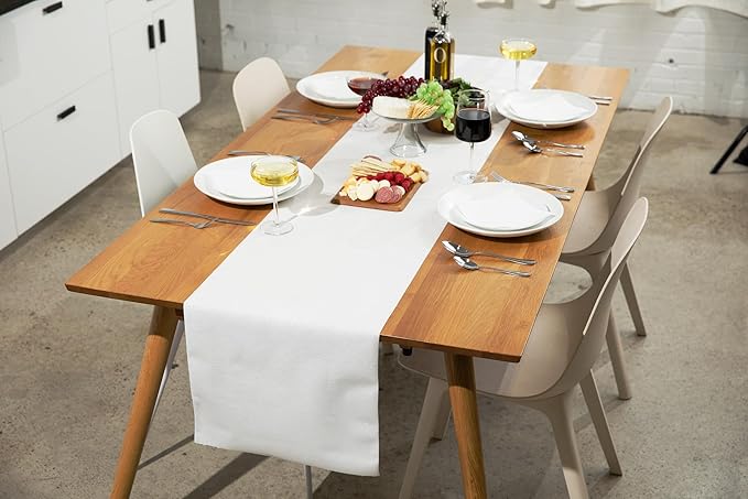 American Homestead Paper Table Runner Roll - 78 ft. Disposable Linen-Like Table Cover Roll - 20 Perforated Table Runners (16" x 48") for Parties, Weddings, and Events - Black