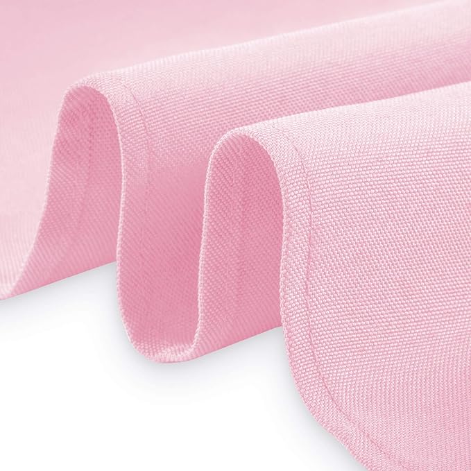 Lann's Linens - 10 Premium 70" x 120" Tablecloths for Wedding/Banquet/Restaurant - Rectangular Polyester Fabric Table Cloth - Pink