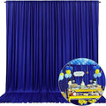 10 x 7 Feet Blue Backdrop Curtain for Partie, Background Curtains for Photoshoot, Birthday, Wedding, Halloween, Thanksgiving, Christmas Day, New Year Party Decorations 5Ft x 7Ft, 2 Panels