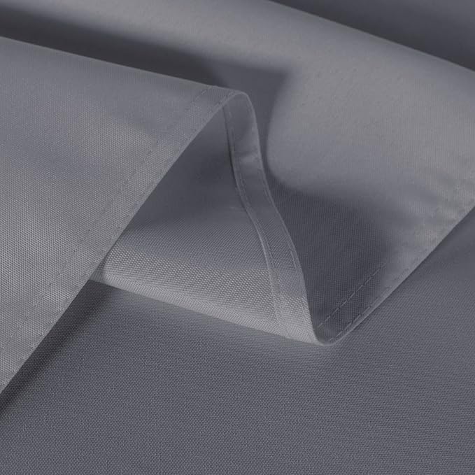 sancua 2 Pack Light Grey Tablecloth 60 x 84 Inch, Rectangle 4 Feet Table Cloth - Stain and Wrinkle Resistant Washable Polyester Table Cover for Dining Tables, Buffet Parties and Camping