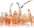 Bud Vases15 Pcs for Centerpieces Wedding,Flower Vases in Bulk for Rustic Home Decor,Small Vases for Wedding,Mother's Day,Graduation,Christmas,Birthday Party,Valentine's Day(Amber)