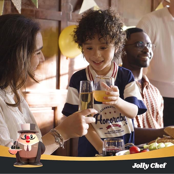 JOLLY CHEF 32 Pack 12oz Gold Plastic Wine Glasses Stemless, Disposable Wine Cupsty, Disposable Plastic Wine Cups for Party, Halloween, Christmas