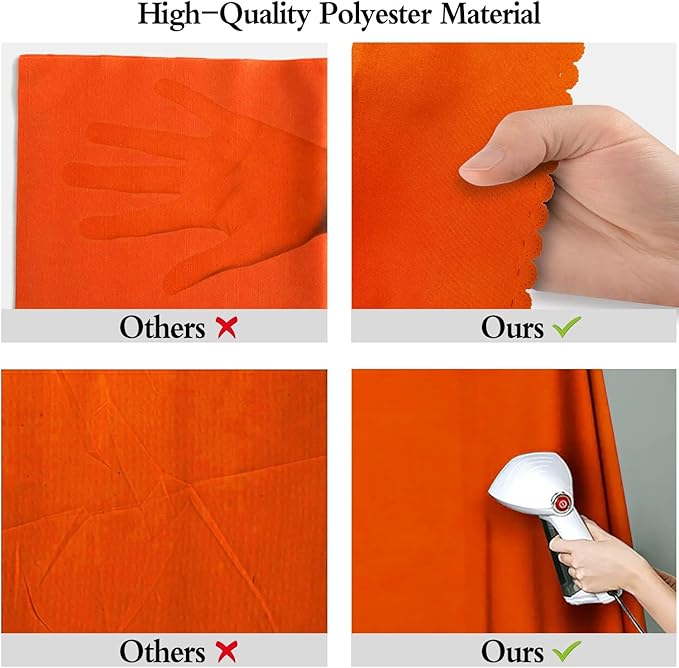 8x10FT Orange Screen Backdrop for Photography Solid Color Photoshoot Background High Density Portrait Screen for TV Recording Photo Video Studio Art Props