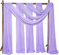 8 Panels Wedding Arch Draping Fabric 28" x 20Ft Wedding Arch Drapes Chiffon Fabric Drape Sheer Backdrop Curtain for Weddings Party Ceremony Baby Shower Arbor Drapery Reception Ceiling Decor(Lavender)