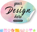 Custom Stickers Personalized Labels - Customized Stickers with Any Design Image Logo Text,Custom Stickers for Business Logo,Custom Thank You Label Stickers,100 Labels (Oval,5"x3")