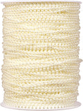 [295Feet] Pearl Beads Garland, 3MM 98 Yards Faux Pearl Beads String Roll Bulk for DIY Craft Wedding Party Christmas Tree Decoration