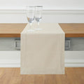 Solino Home Cotton Linen Table Runner 72 Inches Long - Hemstitch Linen Table Runner 14 x 72 Inch for Dresser, Dining, Fall, Autumn, Halloween, Thanksgiving, Christmas