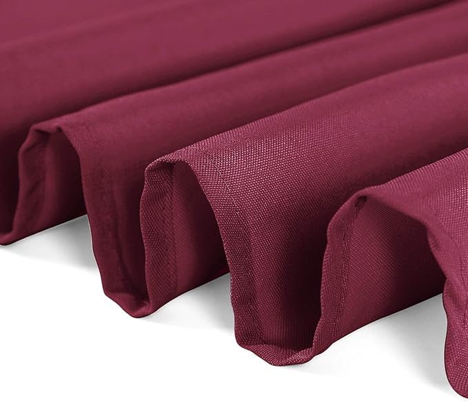 70 inch Round Tablecloth Washable Polyester Table Cloth Decorative Table Cover for Wedding Party Dining Banquet（70 inch,Burgundy）