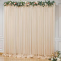 10x10ft Champagne Tulle Backdrop Curtain for Parites, Sheer Backdrop Curtains for Wedding Baby Shower Birthday Party Photo Shoot Decorations