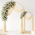 Wedding Arch Draping Fabric 29" x 19Ft Sheer Drapes for Backdrop Wedding Ceremony Reception Ceiling Decor Curtain Baby Bridal Shower Decoration (Champagne, 2 Panels)