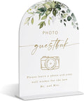 Photo Guestbook Sign, Greenery Gold Bridal Shower Decorations, Wedding Guestbook Sign, Marriage Signs for Ceremony and Reception, Engagement Decorations, Wedding Table Acrylic Decor - 26