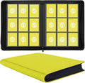 Card Binder 9 Pocket for 360 Cards - Premium Trading Card Binder with Sleeves Protection, Side Loading Card Collection Binder for TCG, MTG, YGO, One Piece Collectible Cards (Yellow)