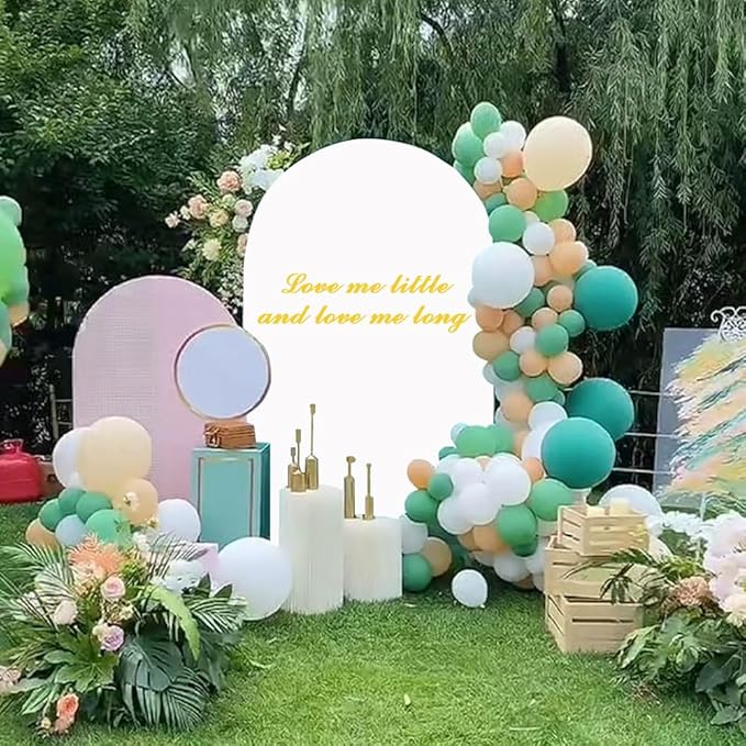 White Arch Cover - 4ft Wedding Arch & Backdrop - Stretchy Spandex Fitted Cover - Chiara Backdrop for Baby Shower & Birthday Decor