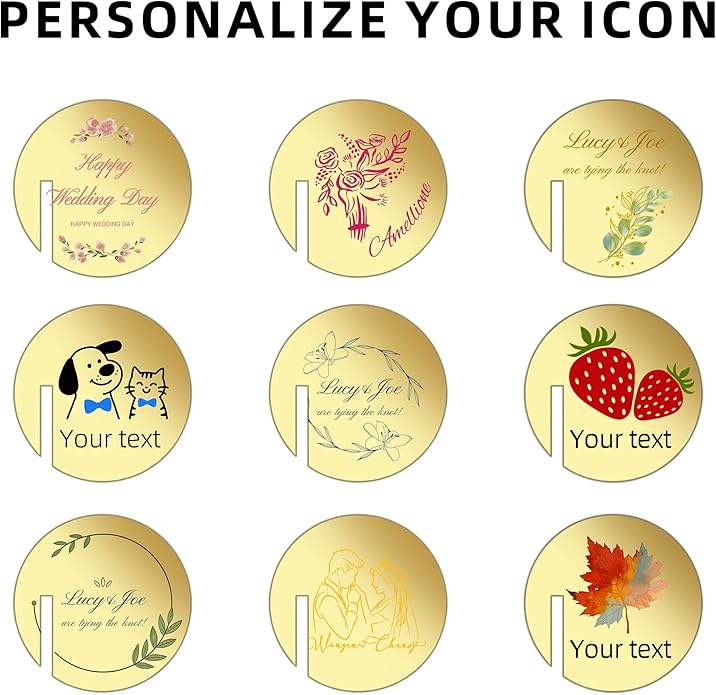 100 Pcs Wine Glass Name Tags, Personalized Wedding Drink Tags Reusable Circle Acrylic Labels Rim of Glass, Drink Markers to Write for Wedding Engagement Birthday Party Decorations