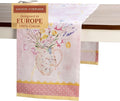 Maison d' Hermine Table Runner 100% Cotton Single Layer Table Runners 108 inches Long Decorative for Home Kitchen Dining Party Wedding Bridal Shower Spring Summer (Easter Zest, 14.50" x 108")