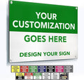 Custom Outdoor Metal Sign - Personalized Aluminum Safety and Business Sign, Waterproof (Green & White, 14x10 In)