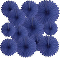 20 Pcs Blue Hanging Paper Fan, Hanging Honeycomb Round Paper Fans for Weddings, Birthdays, Christmas, Baby Showers, Classroom, Events Ceiling Party Supplies Decorations