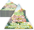 KETABAO – 16" Customized Triangle Photo Magnets - Personalized Refrigerator and Car Magnets for Home and Office Decor