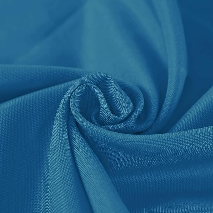 90 inch Round Tablecloth Washable Polyester Table Cloth Decorative Table Cover for Wedding Party Dining Banquet（90 inch, Mediterranean Blue）