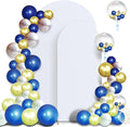 Set of 2 Arch Backdrop Cover White High Elastic Wrinkle-Resistant Arch Cover Spandex Fabric Thick Opaque Round Top Chiara Backdrop for Weddings Birthday Baby Shower Garden 6.6FT, 8FT