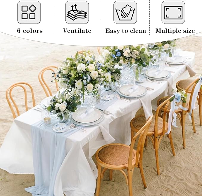Fitable White Table Clothes for Rectangle Tables, 6 Pack - 90 x 132 Inch - Reusable and Elegant Tablecloths, Polyester Fabric Table Covers for Wedding, Party, Banquet, Formal Events