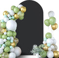 Arch Backdrop Stand Cover 6Ft Black Thick Spandex Fabric Arch Backdrop Cover High Elasticity Fitted Round Top for Wedding Birthday Party Baby Shower Garden Decoration