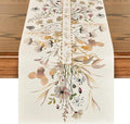 Artoid Mode Wildflower Leaves Floral Fall Table Runner, Autumn Thanksgiving Kitchen Dining Table Decoration for Indoor Outdoor Home Party 13x60 Inch