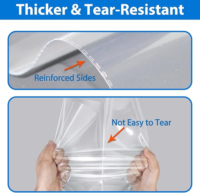 PigPotParty 10"x13" Self-Sealing Clear Cellophane T-Shirt Bags with Adhesive, 100 Pack Plastic Cello Packaging for Clothes, Gifts, Magazines, A4, Envelope, Letter & Small Business Use