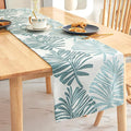 Monstera Leaf Table Runner – Elegant Fabric Table Centerpiece, Machine Washable, Gold or Green, 71"/83"/94" Length, 13" Width (Green/94)