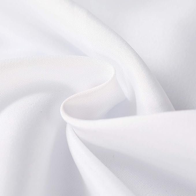 108 inch Round Tablecloth Washable Polyester Table Cloth Decorative Table Cover for Wedding Party Dining Banquet (108 inch,White)