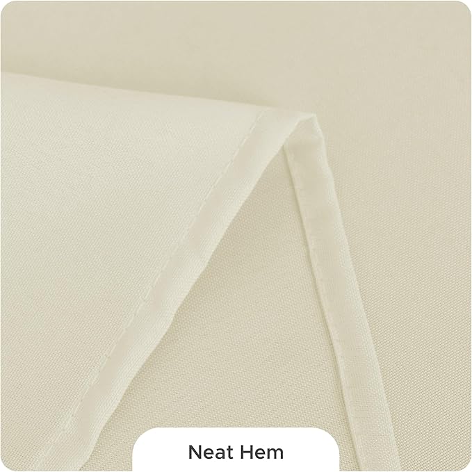 Fitable 8 Pack Rectangle Tablecloths: Stain Resistant Wrinkle Free Fabric Table Clothes, Washable Reusable Polyester Table Covers for Wedding Party Birthday Banquet Reception(Ivory, 90x132 Inch)