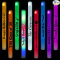 Pack of 12 Custom LED Party Foam Light Sticks Batons for Quinceaneras, Sweet 16, Bat Mitzvah, Parties, Birthdays, Guests, Party, Promotions 3 Color Lighting Modes Batteries 16"