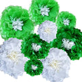 Green Paper Flowers Decoration for Boho Wedding, Birthdays, Bridal or Baby Showers,Engagement, Greenery Party Decor