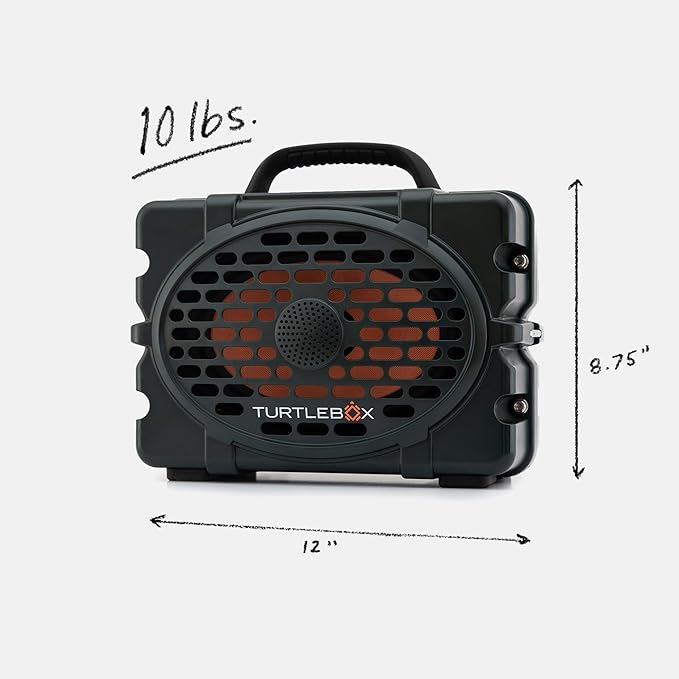 Turtlebox Original Gen 3: Portable Outdoor Bluetooth Speaker – Ultra-Loud (120dB), Waterproof (IP67), Rugged, Impact-Resistant, 3-Day Battery | Party Mode: Unlimited Pairing Stereo, Green/Blaze Orange