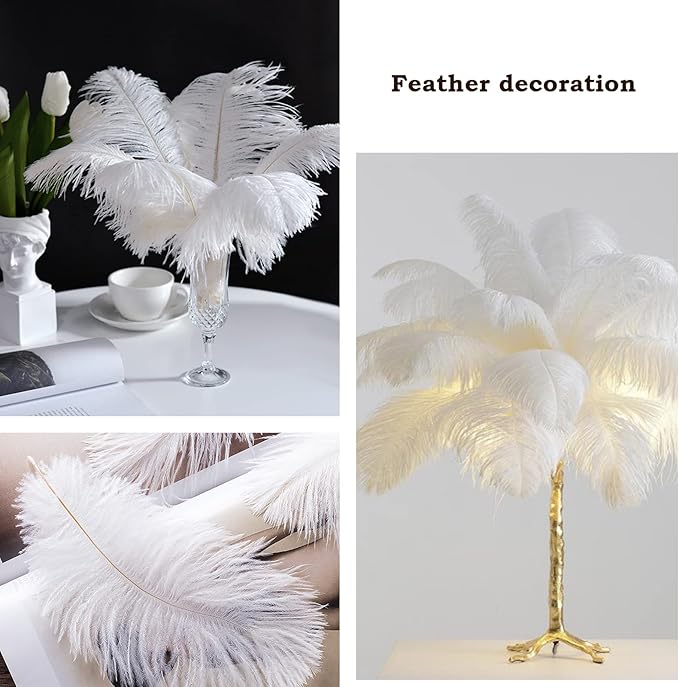 NEWONG 30pcs Blue Purple Ostrich Feathers Natural Bulk 11-14inch(28-35cm) Vase Craft Wedding Home Party Centerpieces Christmas Day Decoration