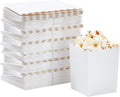 Juvale 100 Pack Mini Popcorn Boxes for Party, Bulk White Popcorn Containers for Movie Night Decorations (3 x 4 In) - Carnival Decor