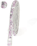 Rhinestone Ribbon 3 Yards Self Adhesive Rhinestone Strips Diamond Ribbon Sticker Crystal Roll Glitter Bling Rhinestones Tape for Crafting DIY Art Decoration (Purple,0.4 Inch)
