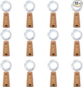 12 Pack 20 LED Wine Bottle Cork Lights, Fairy Mini String Lights Copper Wire, Battery Operated Starry Lights for DIY, Christmas, Halloween, Wedding, Party, Indoor&Outdoor (12 Pack, Cool White)