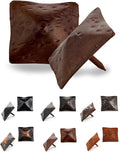 10 Pack 1.5" Square Head Iron Clavos Decorative Nails – Sealed Rusted – Handmade Rustic Square Fasteners for Farmhouse Shutters, Faux Wood, Barn Doors, Shutters, and Gates – Ornamental Wood Accent