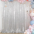 ShiDianYi Silver Glitter Backdrop Curtain Photo Backdrop 8FTx10FT Sequins Elegant Backdrops 8x10 Sequin-Curtain-1016E