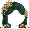 Wedding Arch Draping Fabric 29" x 19Ft Sheer Drapes for Backdrop Wedding Ceremony Reception Ceiling Decor Curtain Baby Bridal Shower Decoration (Hunter Green, 3 Panels)