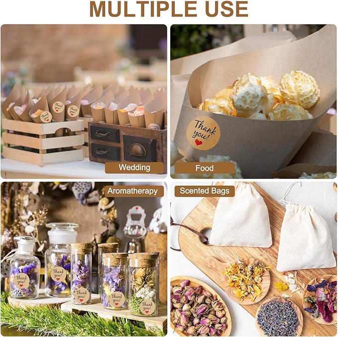 PATIKIL Dried Flower Confetti Cones, 30Pcs Paper Tapers Cone Holder with Dried Rose Petal / Sticker for Wedding Party Engagement Birthday DIY Decoration, Light Yellow/Pink